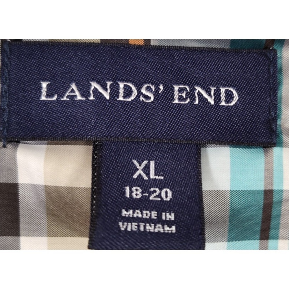 Lands End Women XL Tan Puffer Vest Lightweight Quilted Nylon Zip Gilet Jacket - Picture 8 of 12